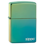 Classic High Polish Teal Zippo Logo - 49191ZL