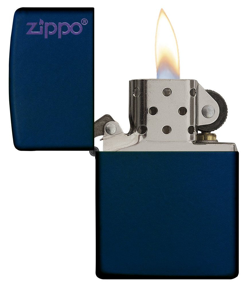 Classic Navy Matte Zippo Logo - 239ZL