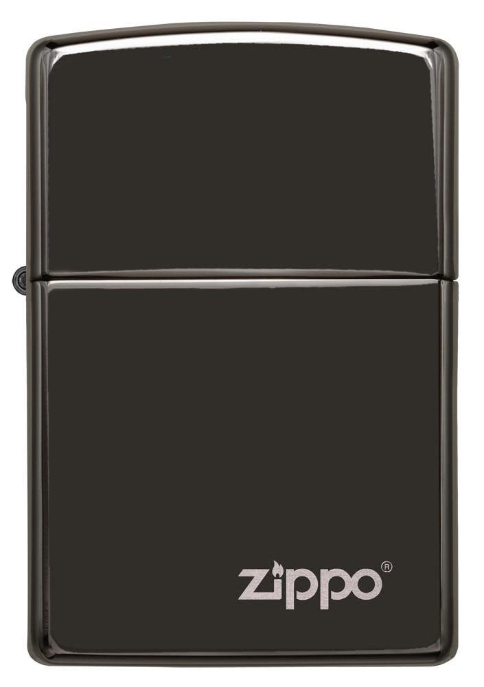Classic High Polish Black Zippo Logo 24756ZL