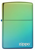 Classic High Polish Teal Zippo Logo - 49191ZL