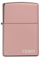 Classic High Polish Rose Gold Zippo Logo 49190ZL