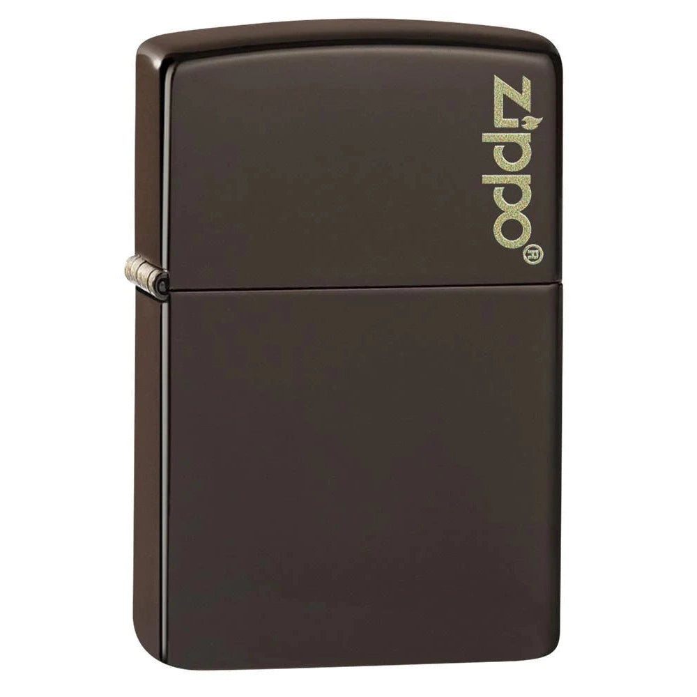 Classic Brown Zippo Logo - 49180ZL