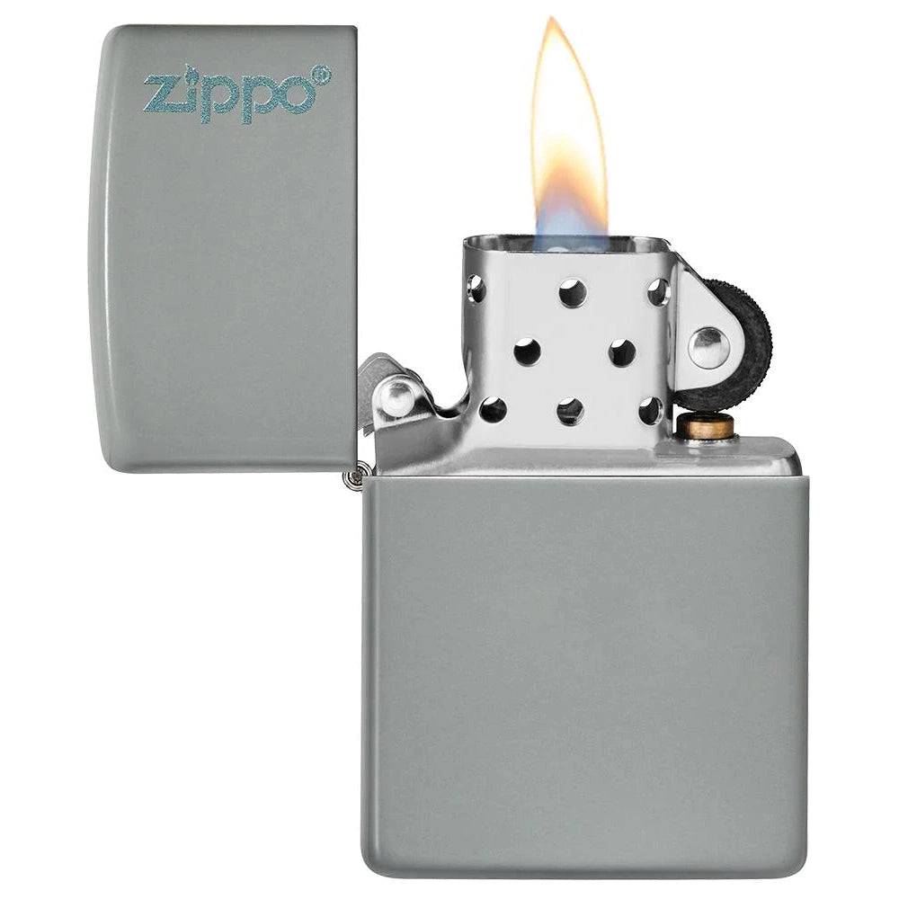 Classic Flat Grey Zippo Logo - 49452ZL