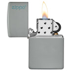 Classic Flat Grey Zippo Logo - 49452ZL