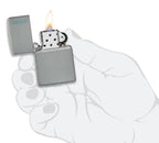 Classic Flat Grey Zippo Logo - 49452ZL