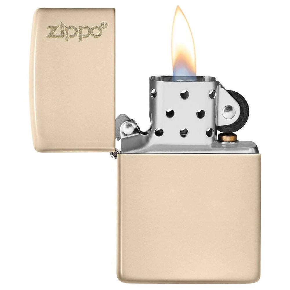 Classic Flat Sand Zippo Logo - 49453ZL