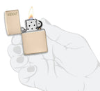 Classic Flat Sand Zippo Logo - 49453ZL