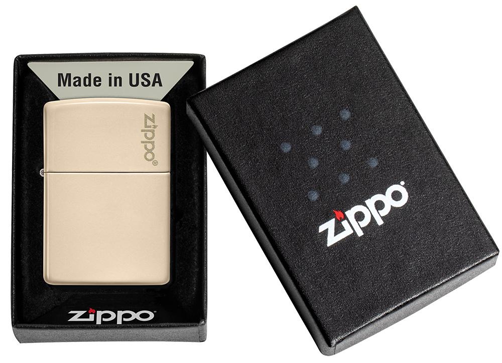 Classic Flat Sand Zippo Logo - 49453ZL