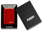 Classic Metallic Red Zippo Logo - 49475ZL