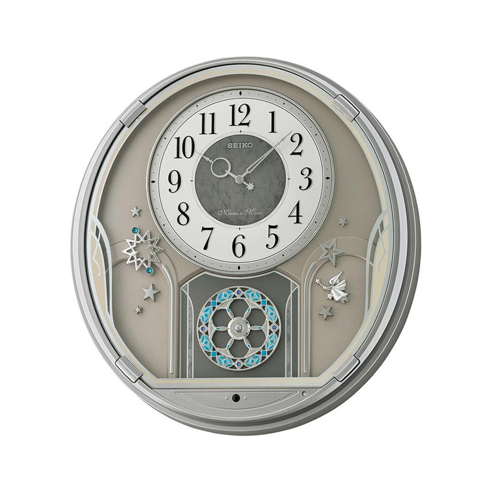 SEIKO Wall Clock Melody in Motion , Plastic Case With Lighting Sensor | QXM375S