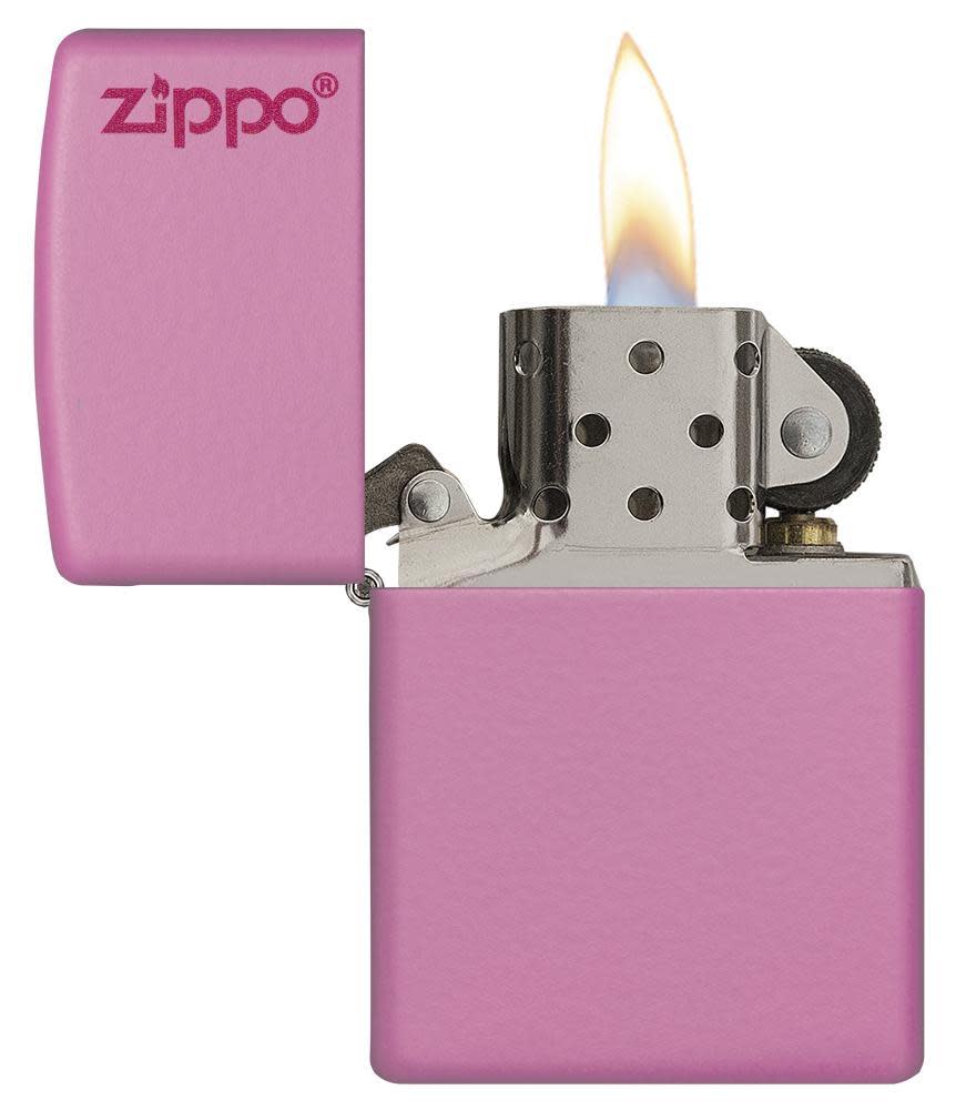 Classic Pink Matte Zippo Logo - 238ZL