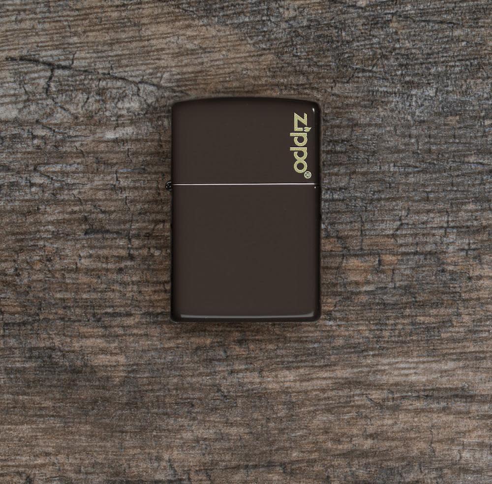 Classic Brown Zippo Logo - 49180ZL