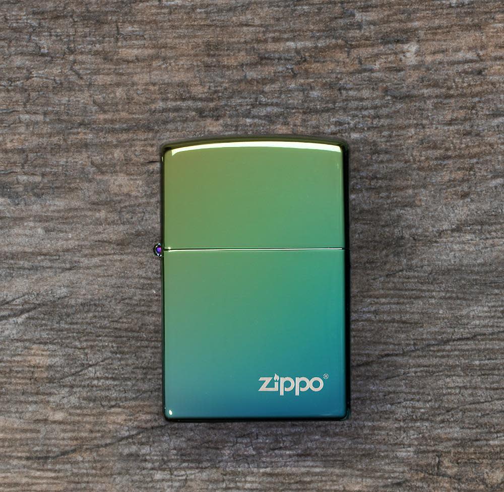Classic High Polish Teal Zippo Logo - 49191ZL