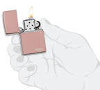 Classic High Polish Rose Gold Zippo Logo 49190ZL