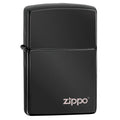 Classic High Polish Black Zippo Logo 24756ZL