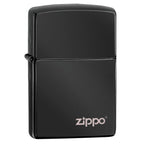 Classic High Polish Black Zippo Logo 24756ZL