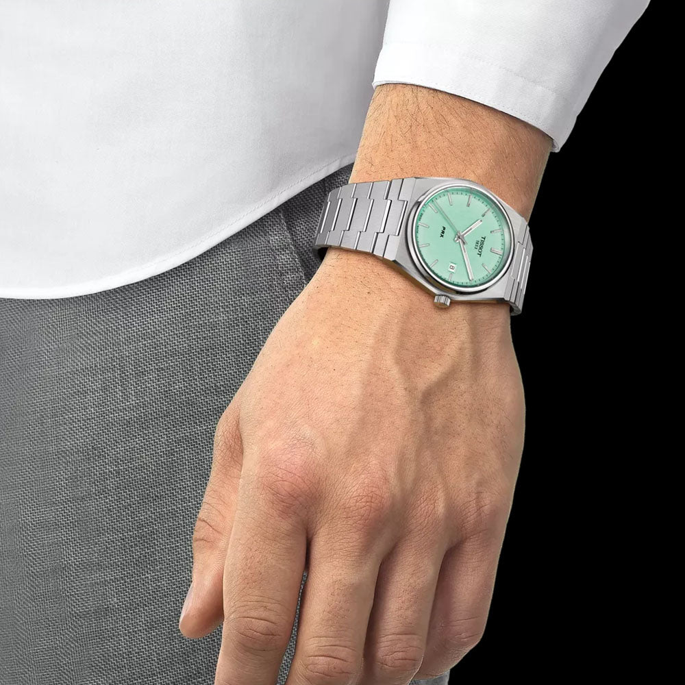 TISSOT Men's PRX Light Green Dial Watch | T137.410.11.091.01
