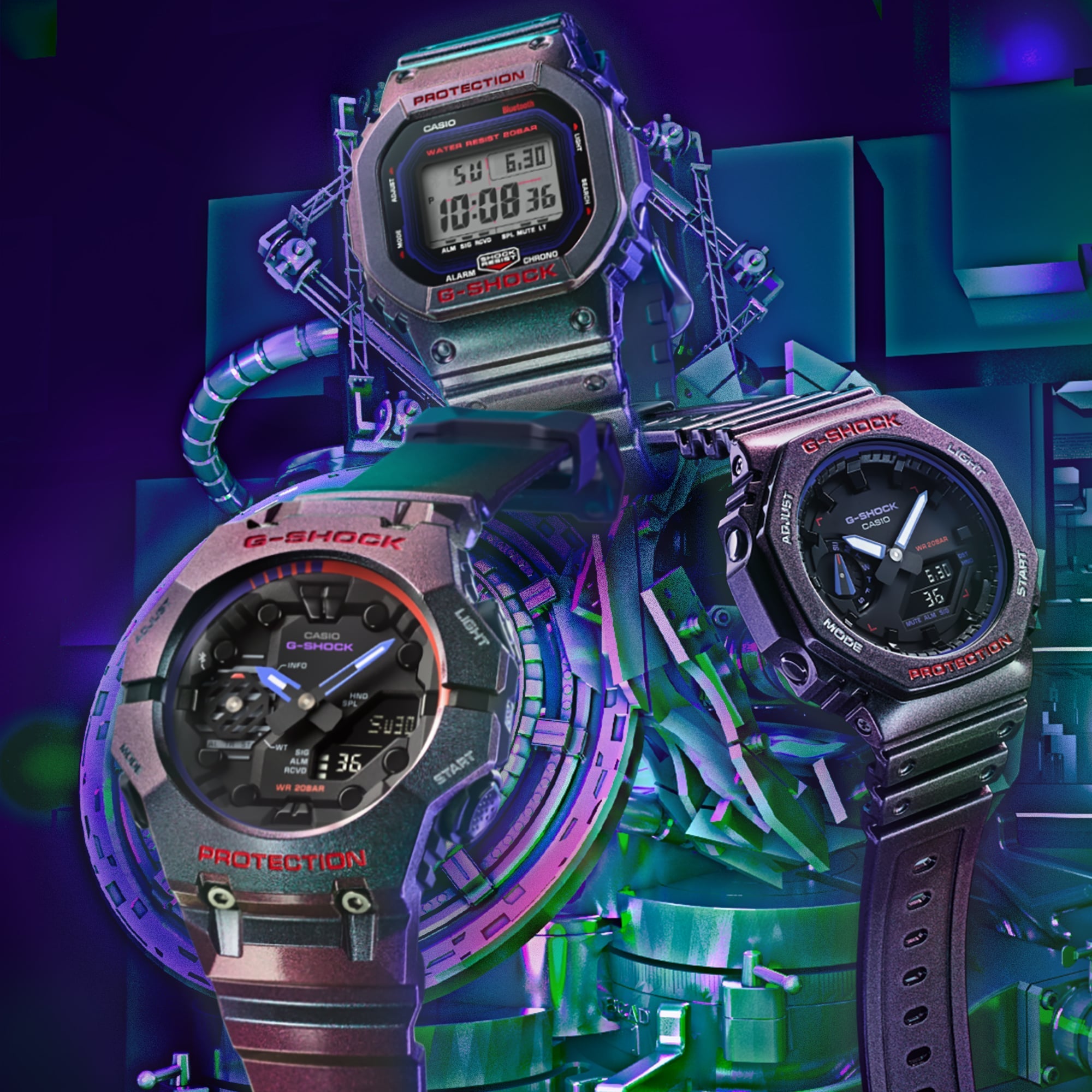 G-SHOCK GA-2100AH-6ADR Octagonal Bezel