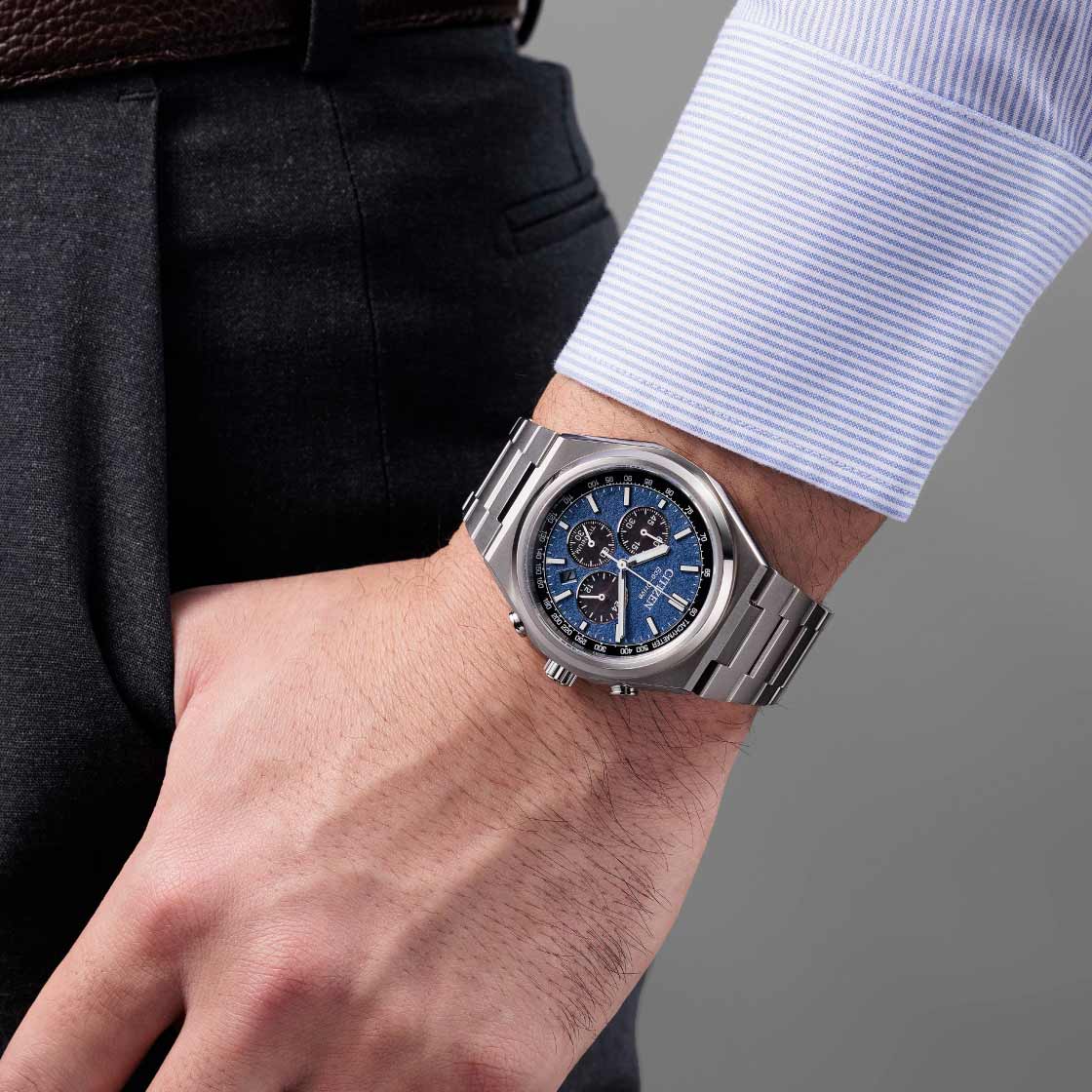 CITIZEN CA4610-85L Zenshin Eco-Drive Chrono Super Titanium