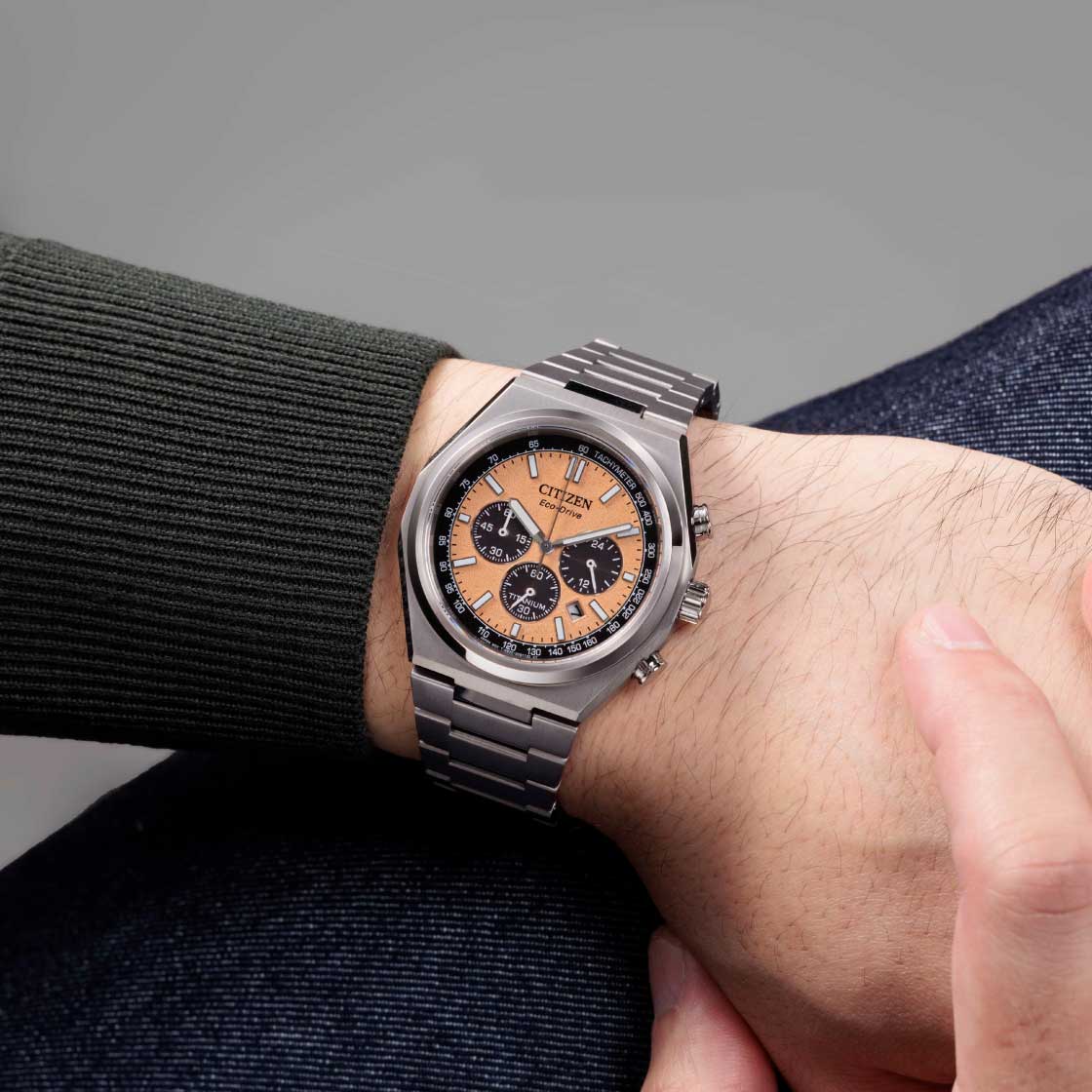 CITIZEN CA4610-85Z Zenshin Eco-Drive Chrono Super Titanium