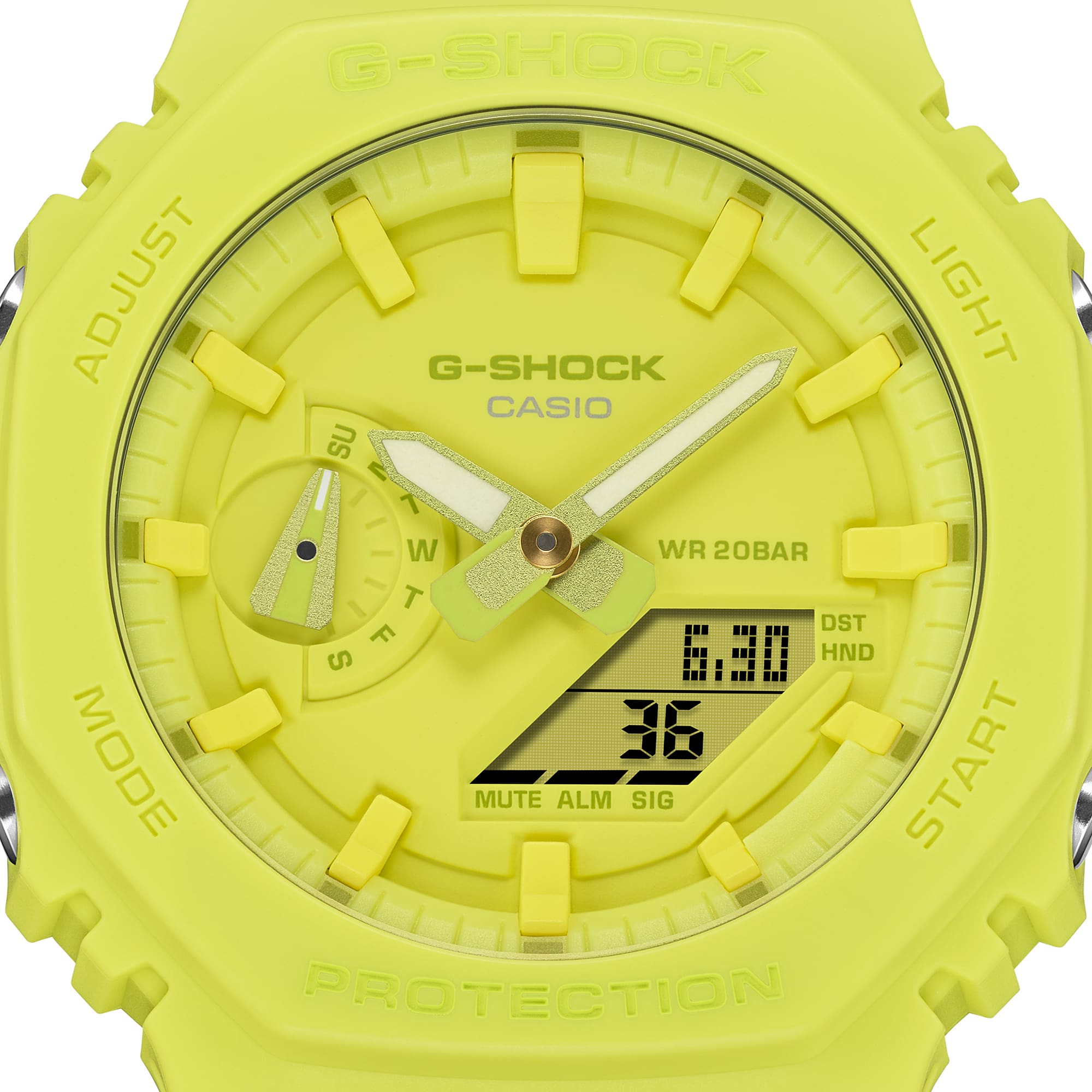 G-SHOCK GA-2100-9A9DR Octagonal Bezel