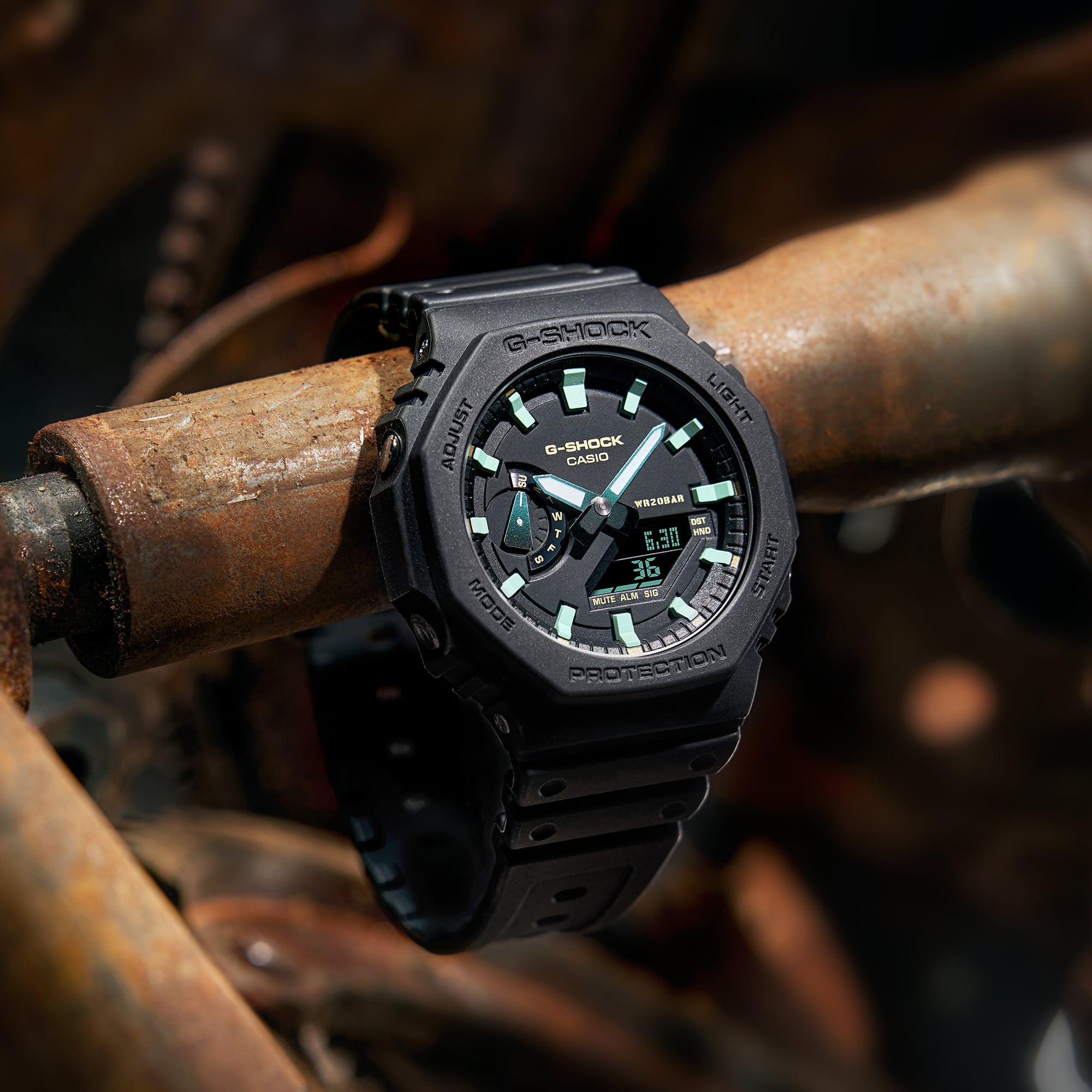 G-SHOCK GA-2100RC-1ADR Octagonal Bezel