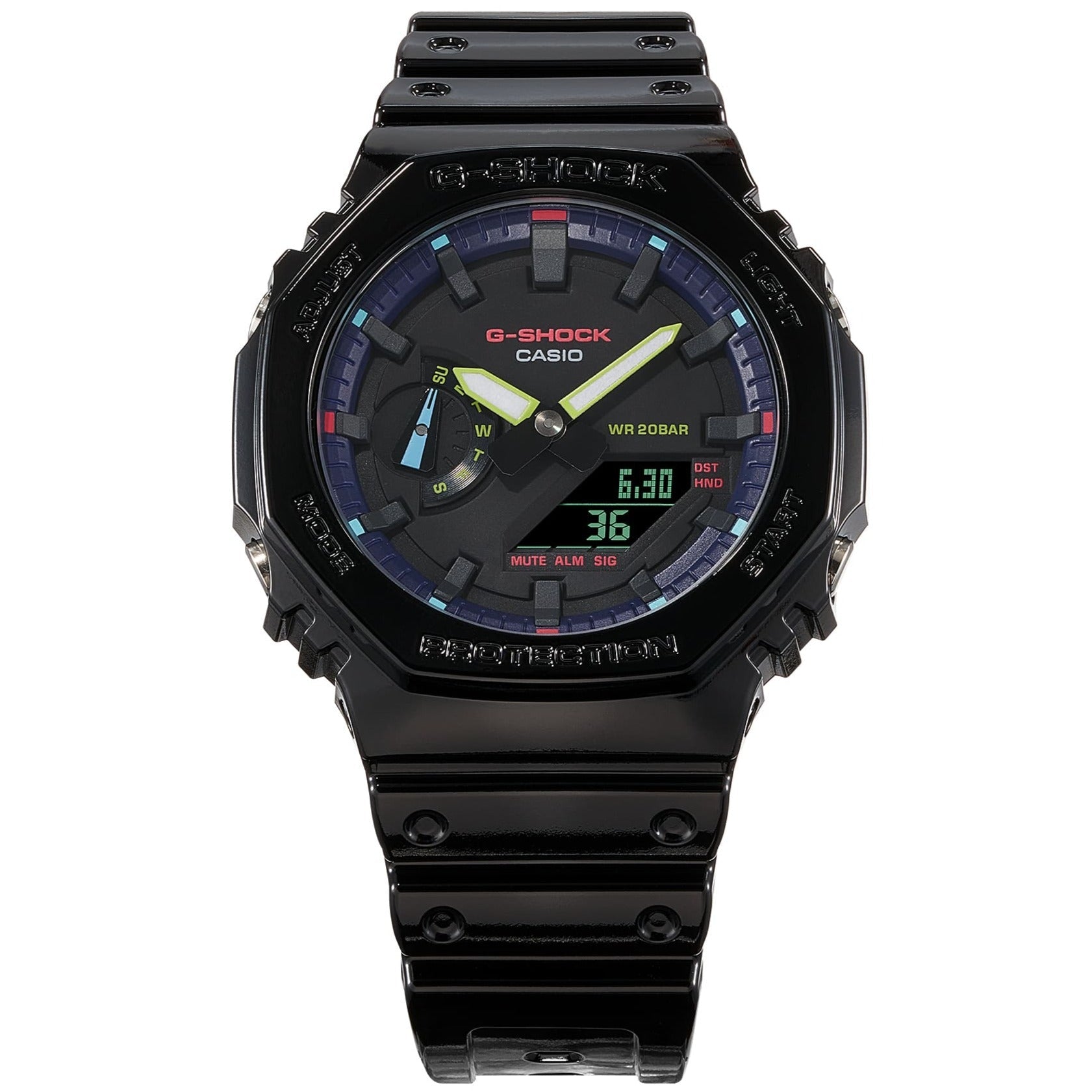 G-SHOCK GA-2100RGB-1ADR Octagonal Bezel