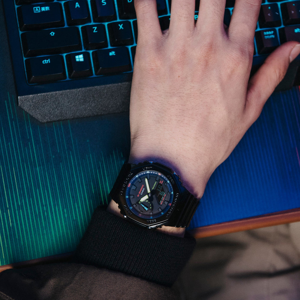G-SHOCK GA-2100RGB-1ADR Octagonal Bezel