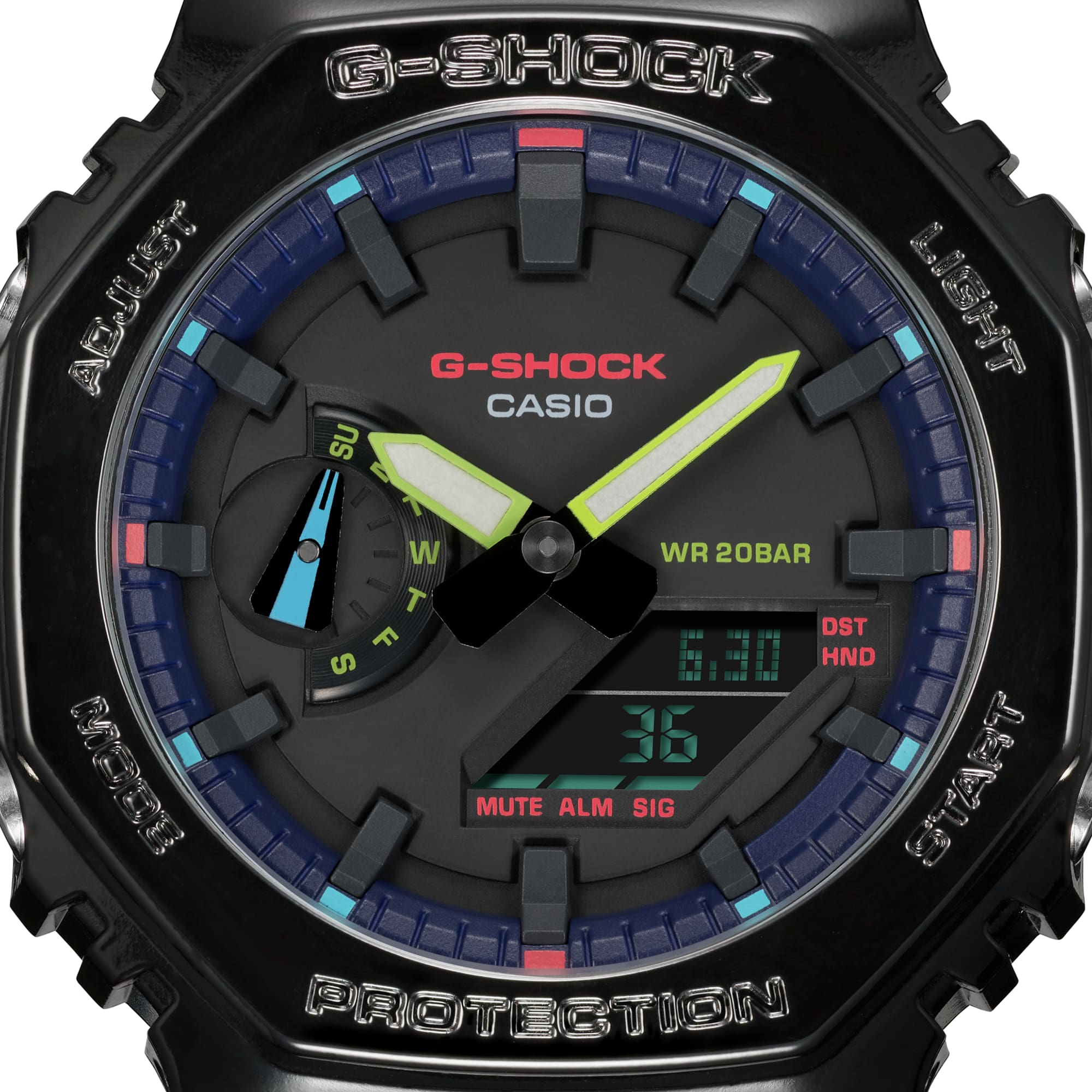 G-SHOCK GA-2100RGB-1ADR Octagonal Bezel