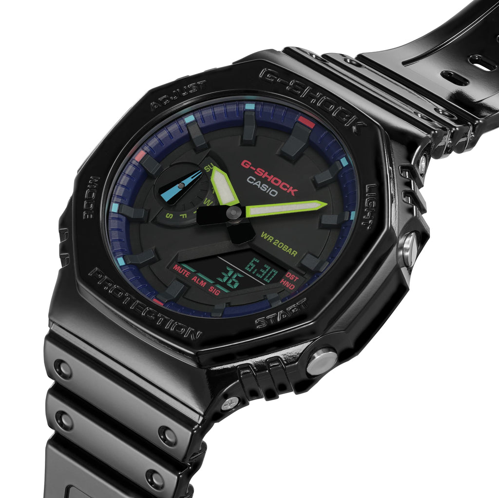 G-SHOCK GA-2100RGB-1ADR Octagonal Bezel