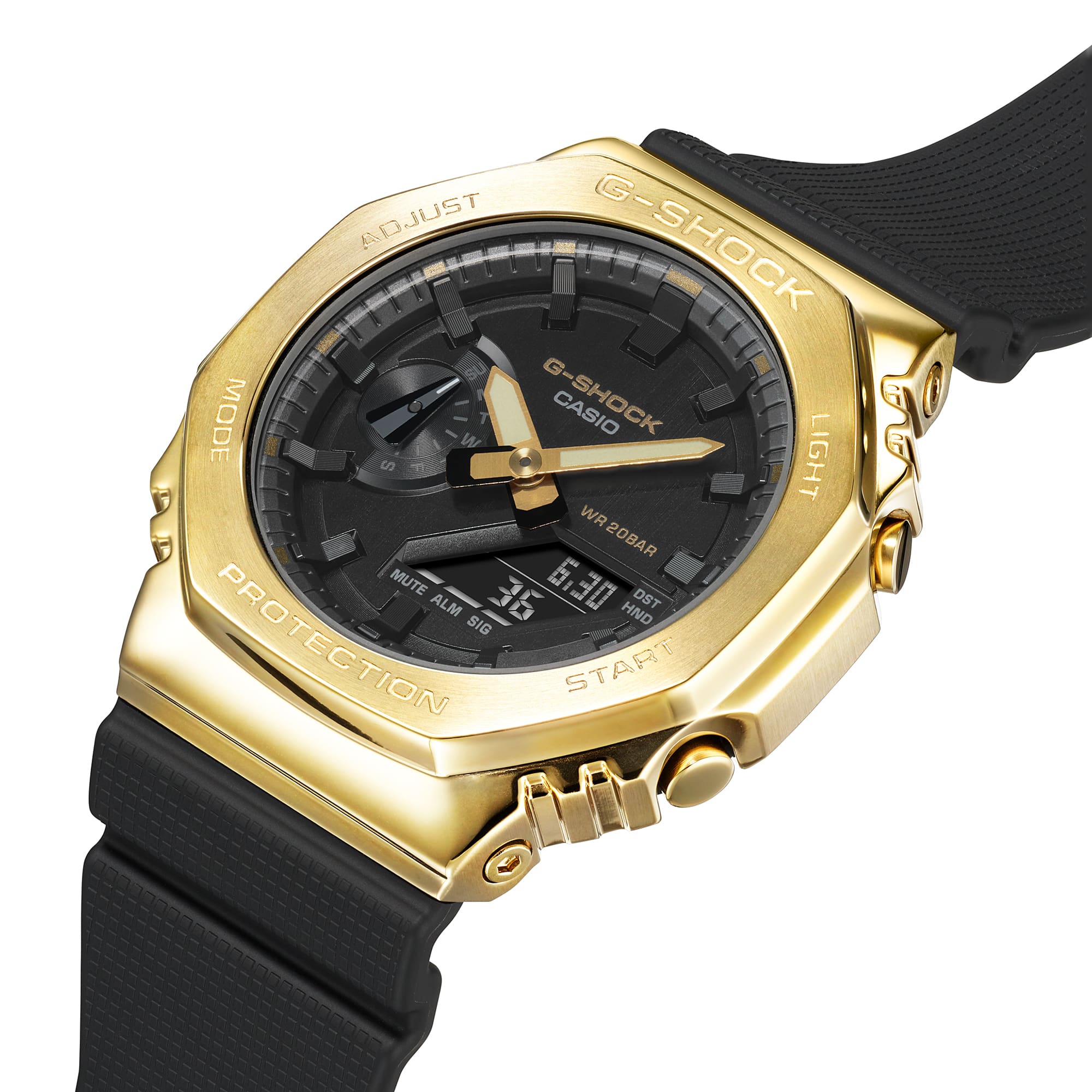 G-SHOCK GM-2100G-1A9DR Metal-Covered Octagonal Bezel