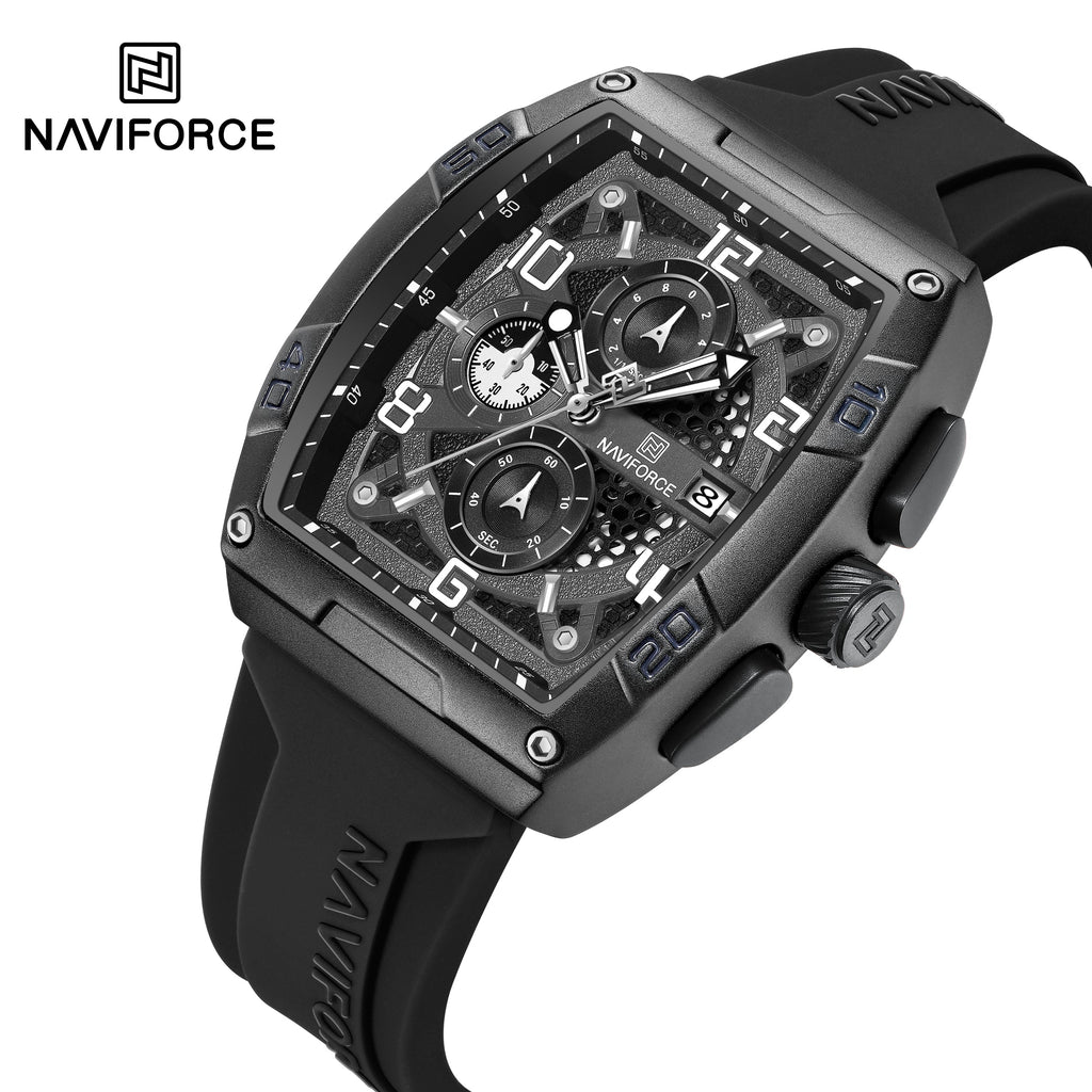 NAVIFORCE NF8052 B/W/B Men Watch