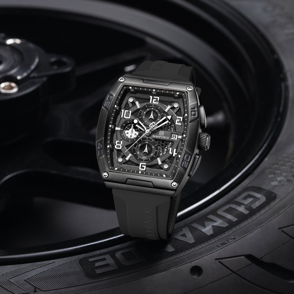 NAVIFORCE NF8052 B/W/B Men Watch