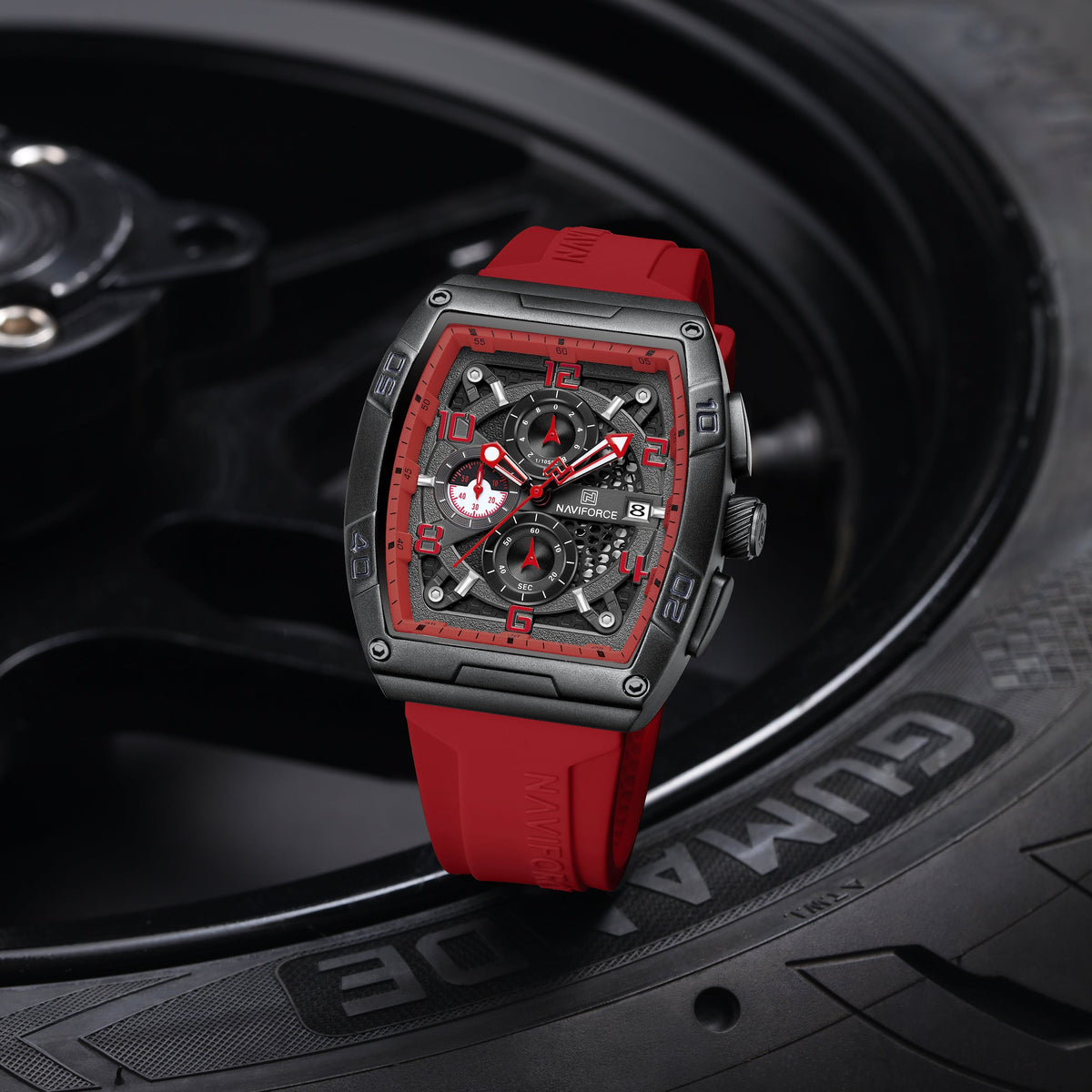 NAVIFORCE NF8052 B/R/R Men Watch