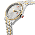 SWISS MILITARY Men's Hanowa Silver Gold Band Watch | SMWGH0000860