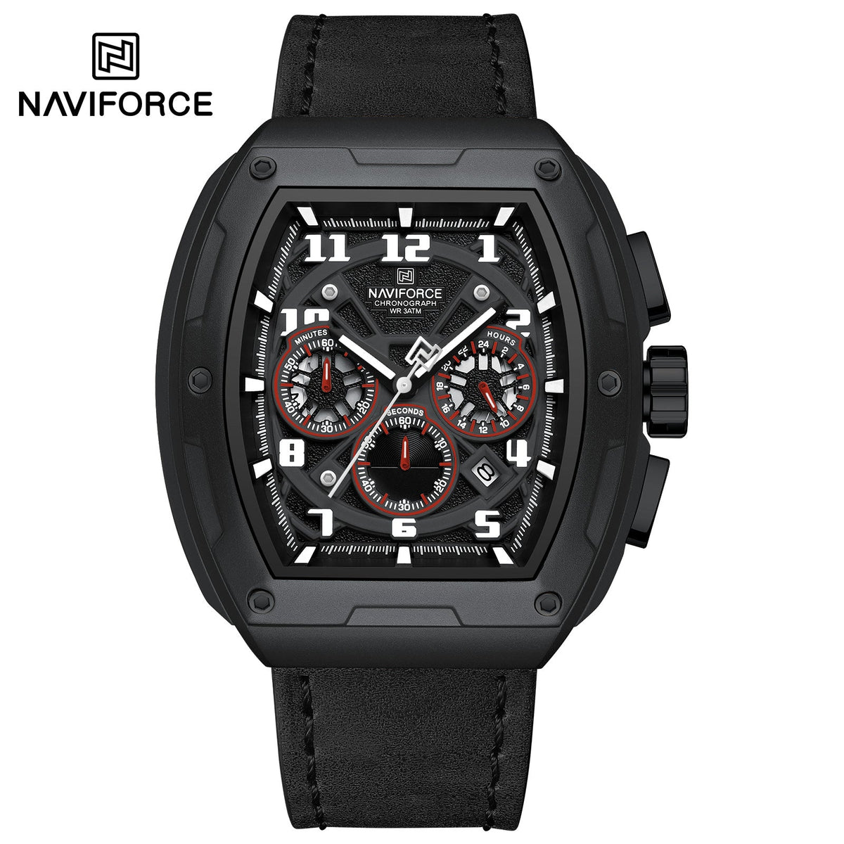 NAVIFORCE NF8053 B/W/B Men Watch