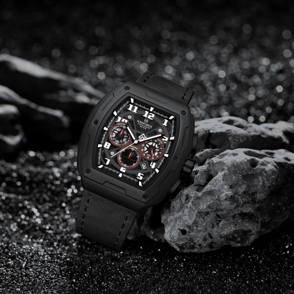 NAVIFORCE NF8053 B/W/B Men Watch