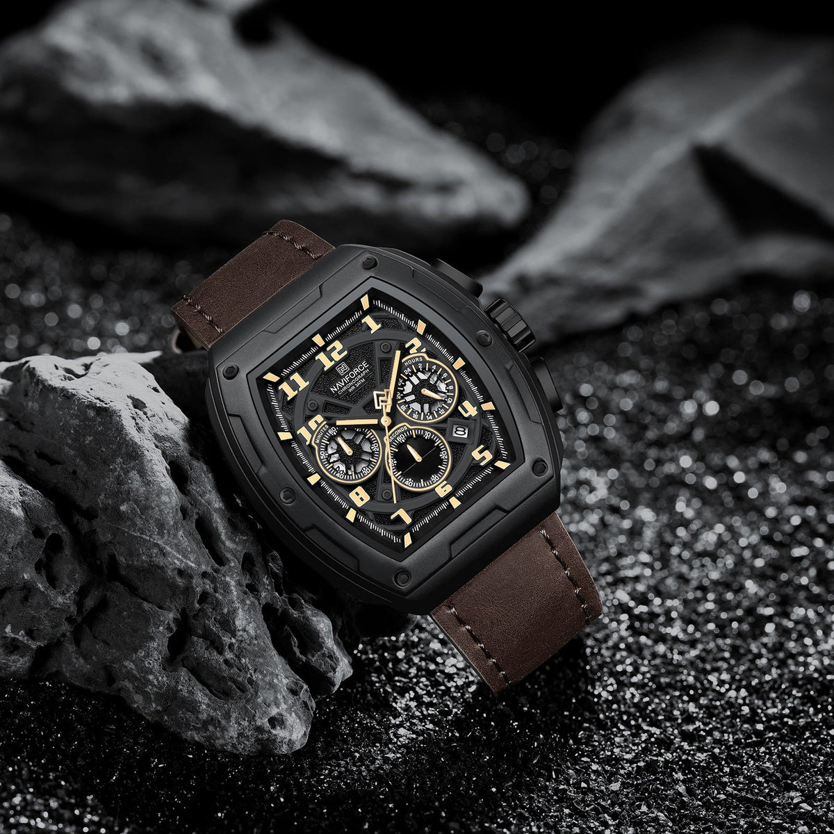 NAVIFORCE NF8053 B/Y/D.BN Men Watch