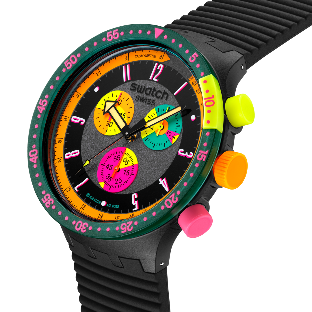 SWATCH SB02B104 Neon Seppia Chronograph Watch
