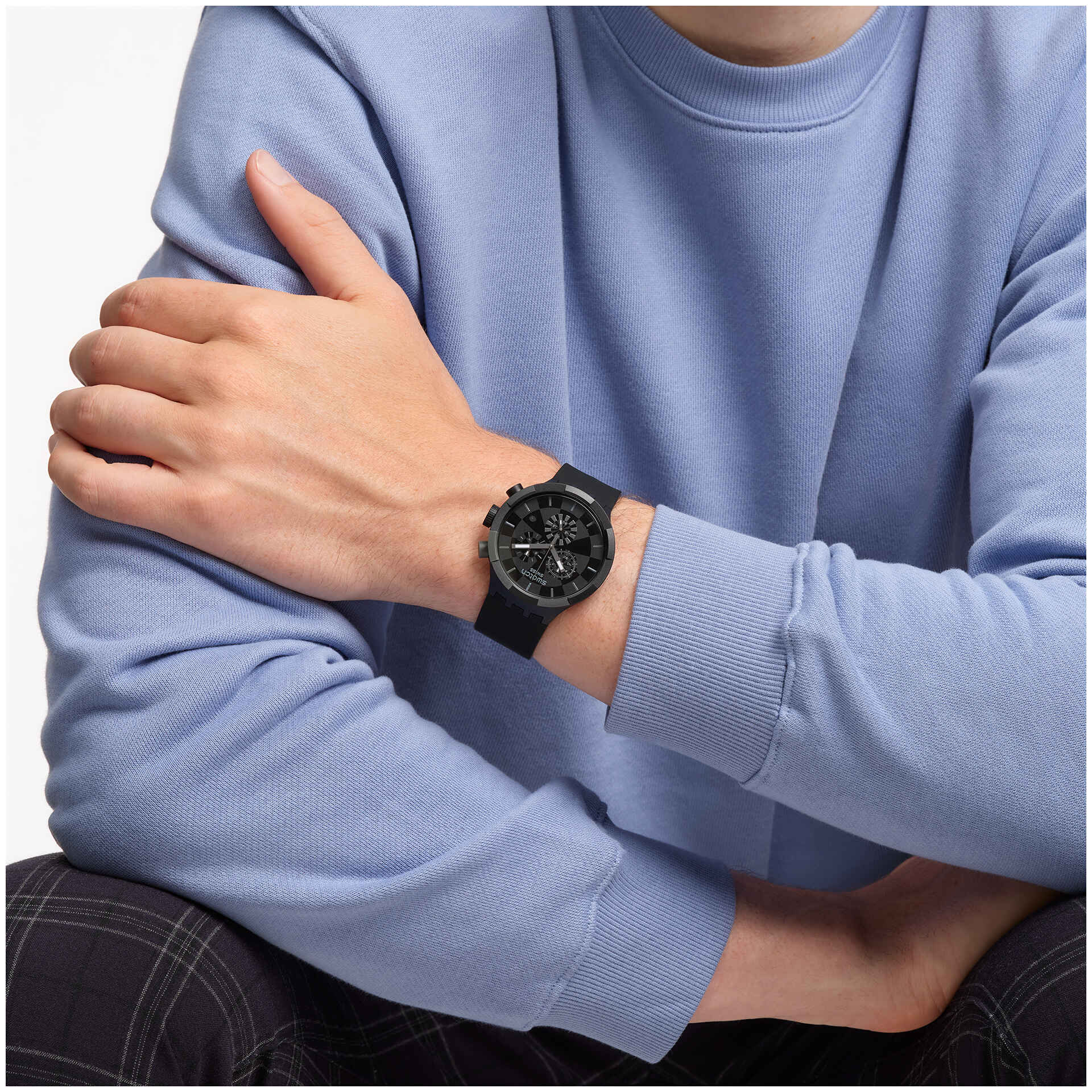 SWATCH SB02B400 Checkpoint Black Men's Watch
