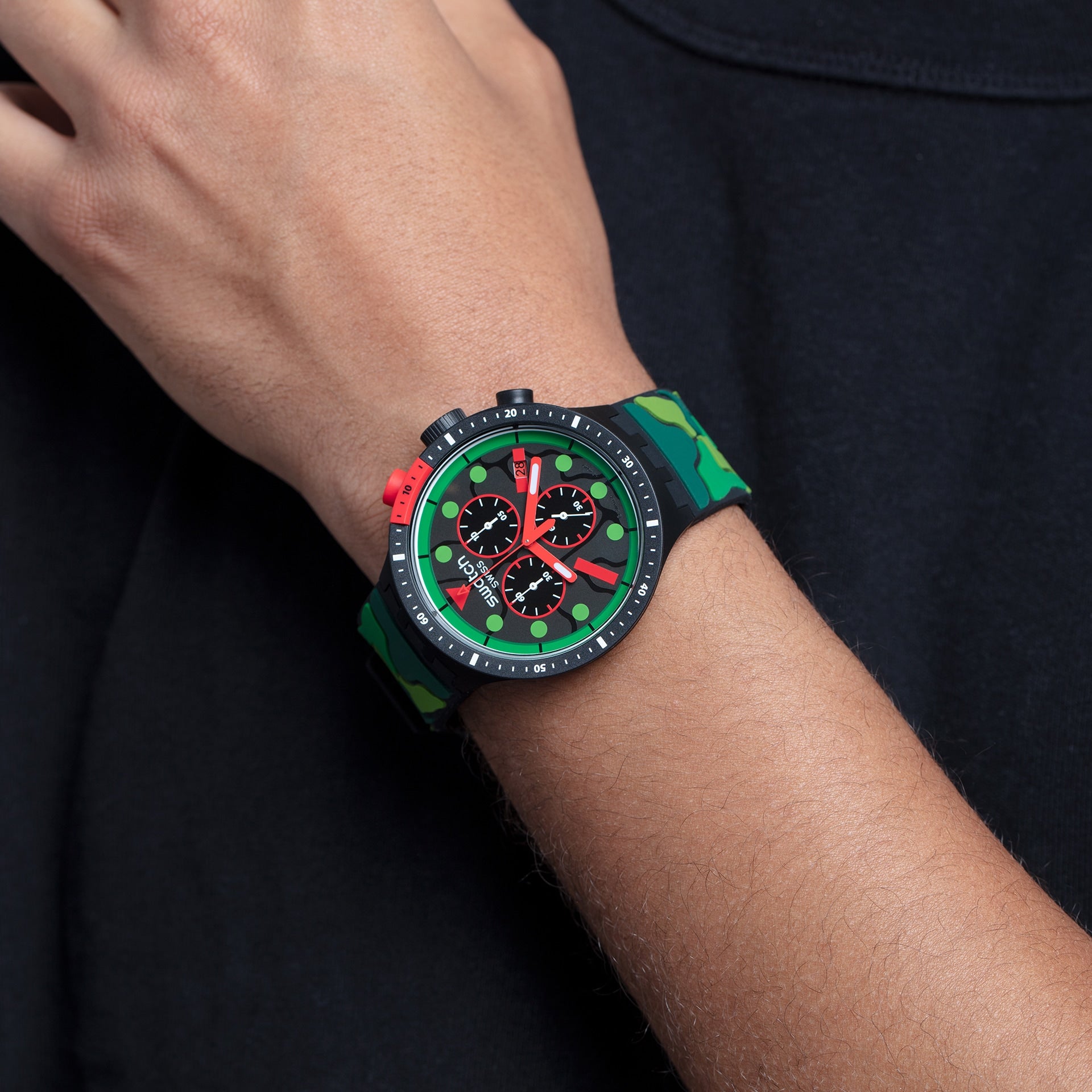 SWATCH SB02B409 Escape Jungle Men's Watch
