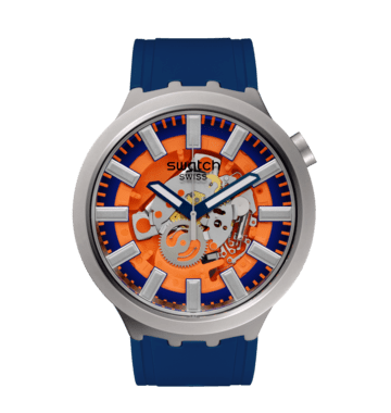 SWATCH SB07S114 Orange In The Works Men's Watch