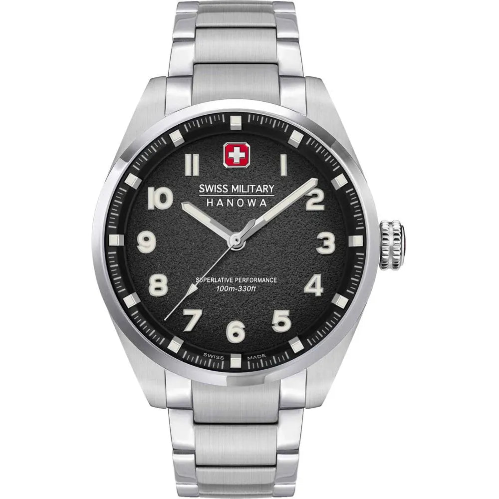SWISS MILITARY Men's Hanowa Black Dial Watch | SMWGG0001503