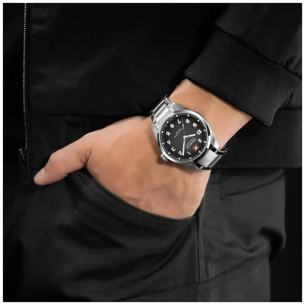 SWISS MILITARY Men's Hanowa Black Dial Watch | SMWGG0001503