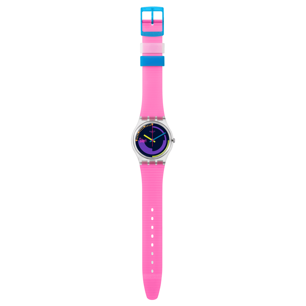 SWATCH SO28K111 Neon Pink Podium Women's Watch