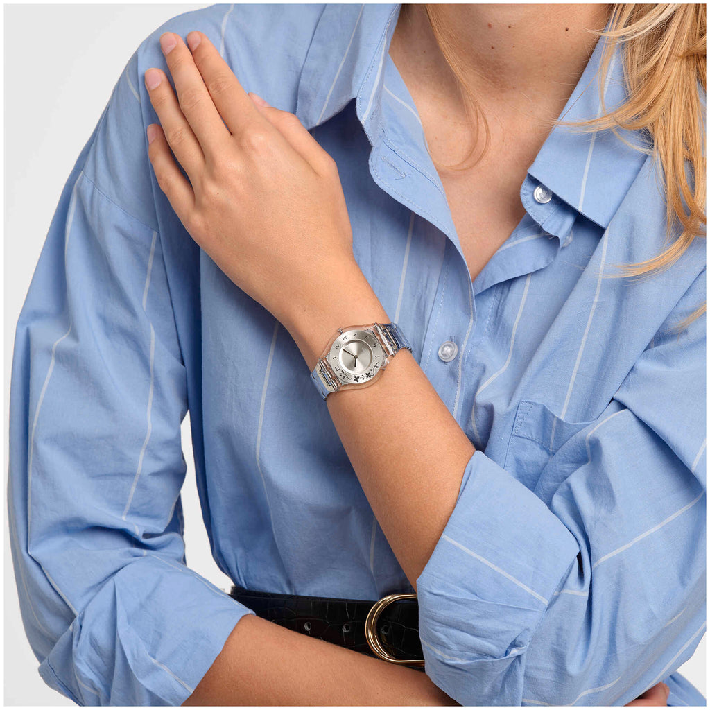 SWATCH SS08K100G Climber Flowery Women's Watch