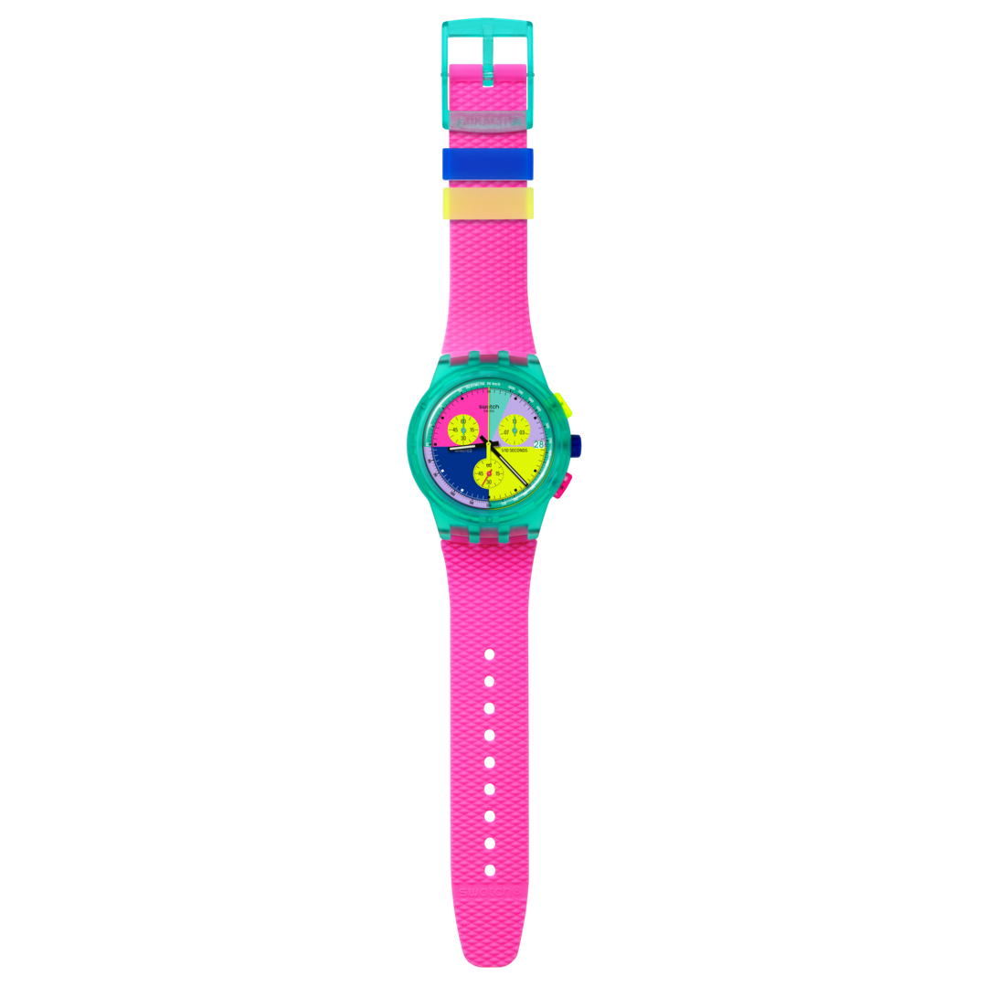 SWATCH SUSG408 Neon Flash Arrow Watch