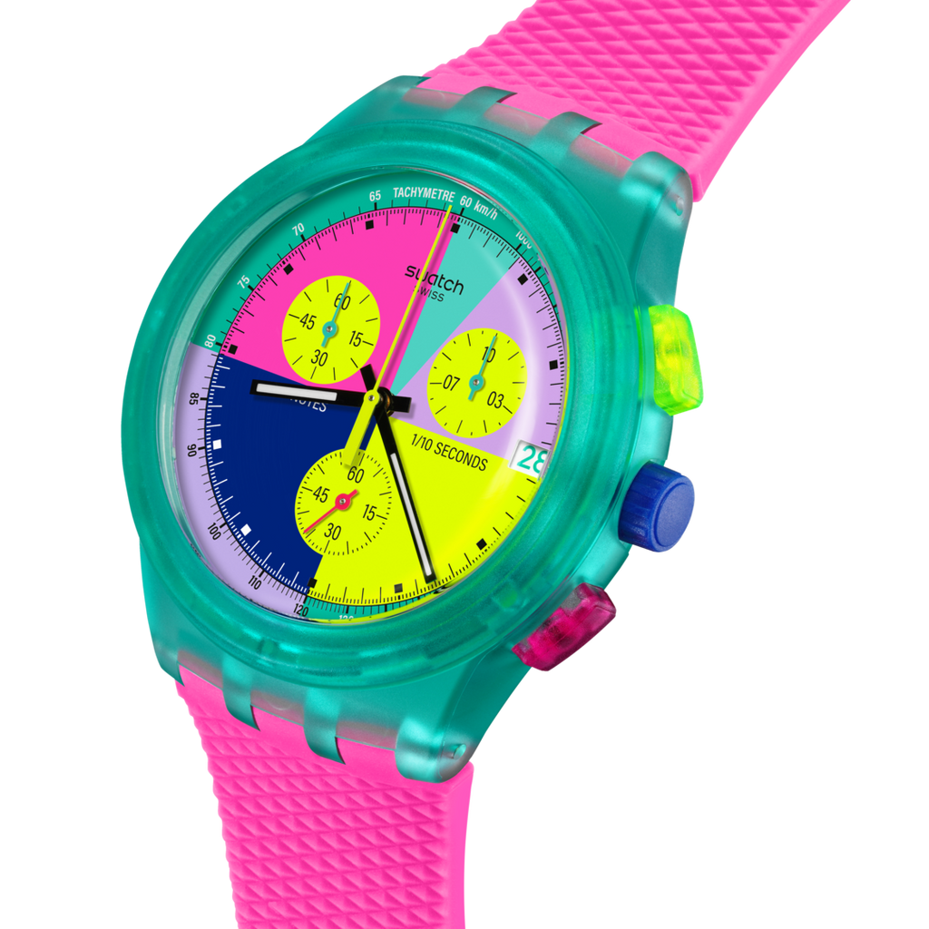 SWATCH SUSG408 Neon Flash Arrow Watch