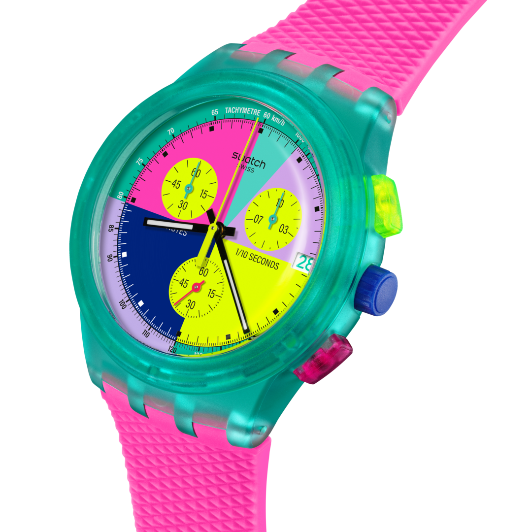 SWATCH SUSG408 Neon Flash Arrow Watch