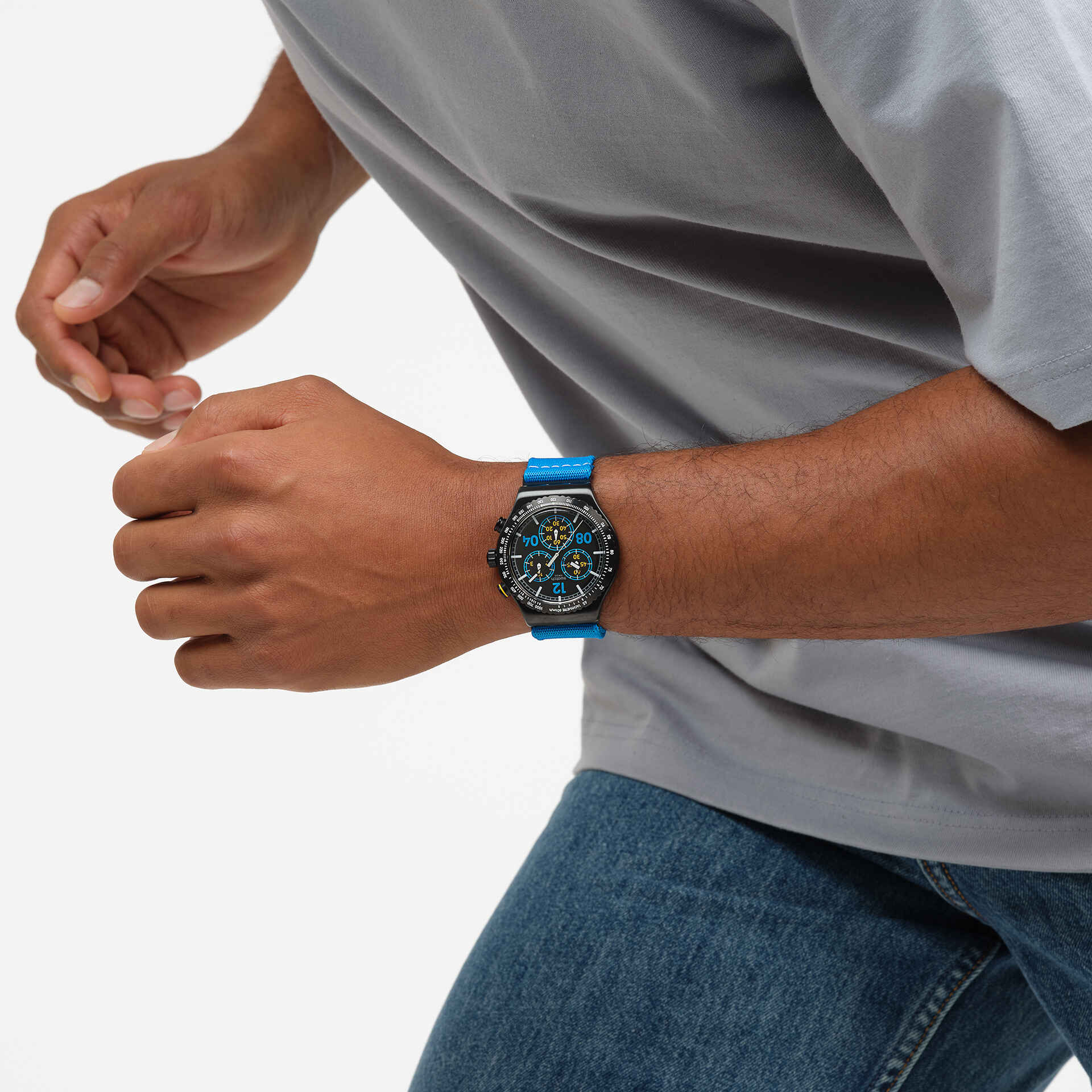 SWATCH YVB100 Moments In Blue Men's Watch
